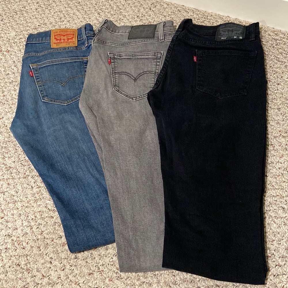Levi’s 511 Slim Fit Jeans - Lot of 3 Pairs